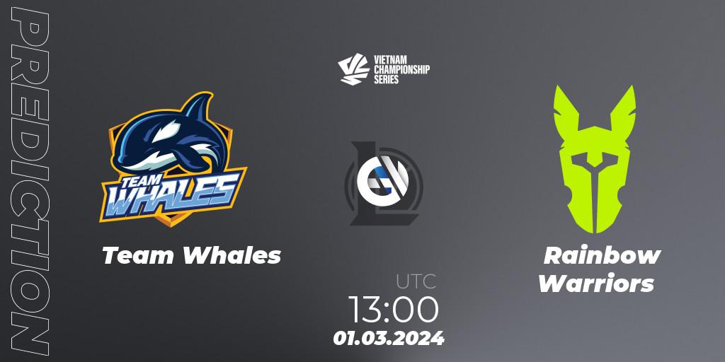 Pronóstico Team Whales - Rainbow Warriors. 01.03.24, LoL, VCS Dawn 2024 - Group Stage