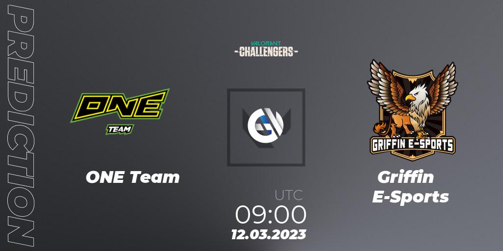 Pronóstico ONE Team - Griffin E-Sports. 12.03.2023 at 09:00, VALORANT, VALORANT Challengers 2023: Hong Kong and Taiwan Split 1