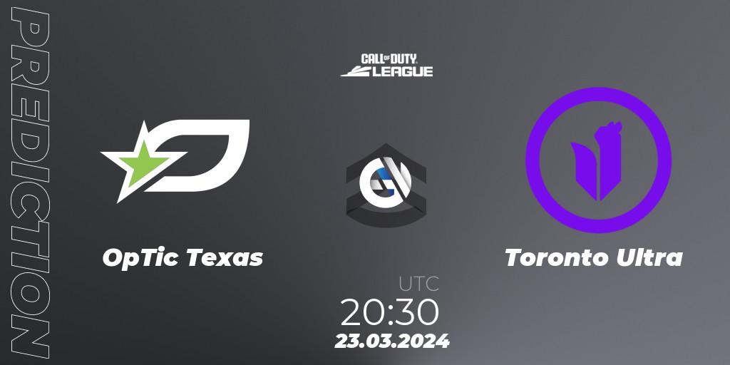 Pronóstico OpTic Texas - Toronto Ultra. 23.03.24, Call of Duty, Call of Duty League 2024: Stage 2 Major