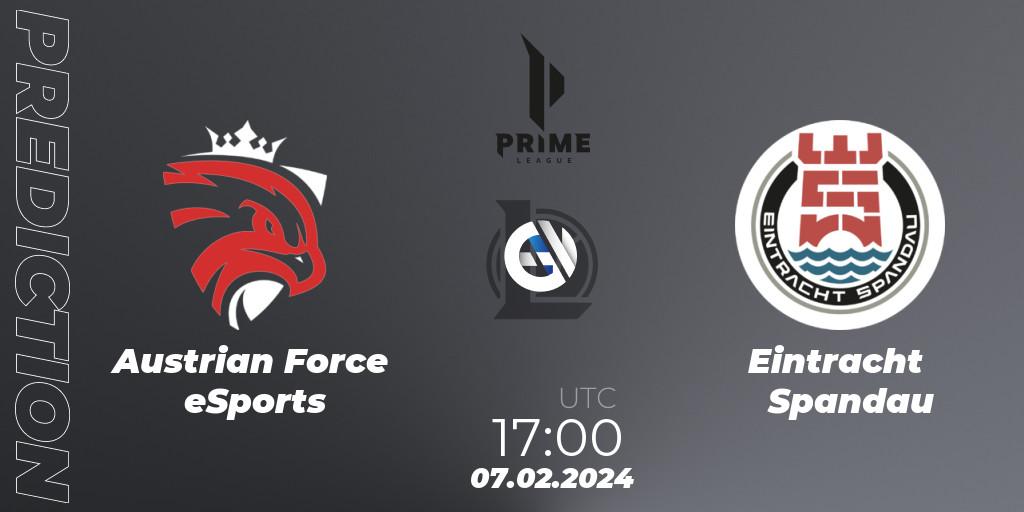 Pronóstico Austrian Force eSports - Eintracht Spandau. 07.02.2024 at 17:00, LoL, Prime League Spring 2024 - Group Stage