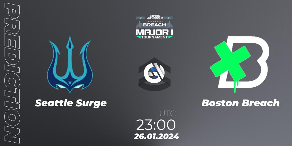 Pronóstico Seattle Surge - Boston Breach. 26.01.2024 at 23:00, Call of Duty, Call of Duty League 2024: Stage 1 Major
