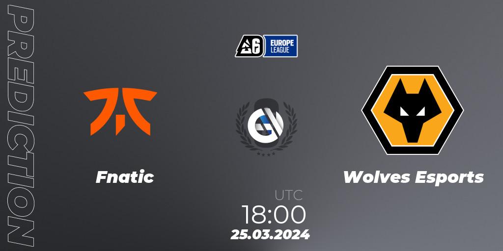 Pronóstico Fnatic - Wolves Esports. 25.03.24, Rainbow Six, Europe League 2024 - Stage 1