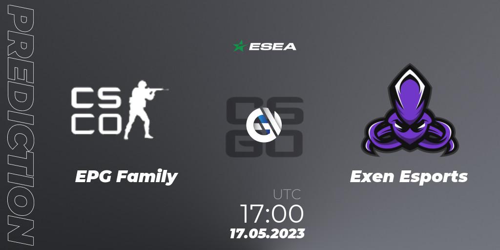 Pronóstico EPG Family - Exen Esports. 17.05.23, CS2 (CS:GO), ESEA Season 45: Advanced Division - Europe