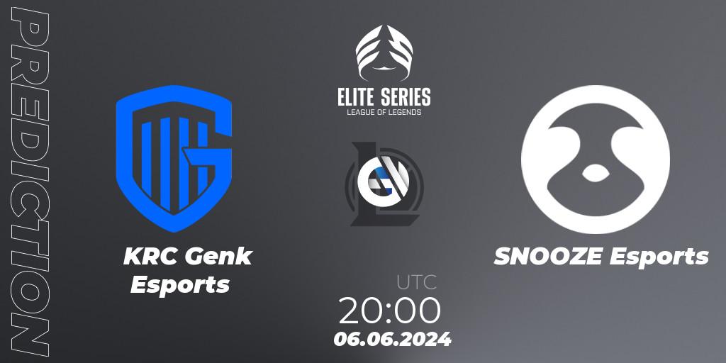 Pronóstico KRC Genk Esports - SNOOZE Esports. 06.06.2024 at 20:00, LoL, Elite Series Summer 2024