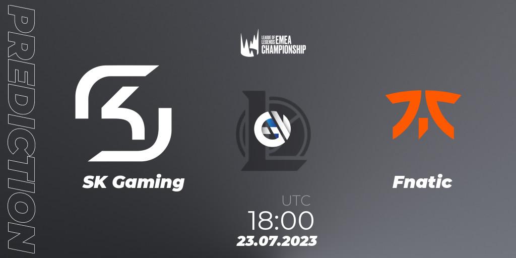 Pronóstico SK Gaming - Fnatic. 23.07.2023 at 16:00, LoL, LEC Summer 2023 - Group Stage