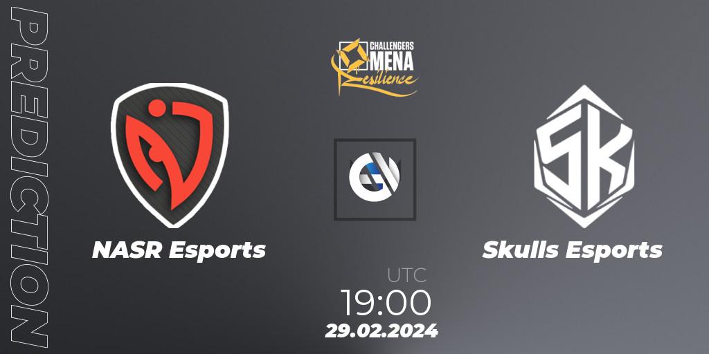 Pronóstico NASR Esports - Skulls Esports. 29.02.2024 at 19:00, VALORANT, VALORANT Challengers 2024 MENA: Resilience Split 1 - Levant and North Africa