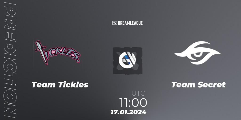 Pronóstico Team Tickles - Team Secret. 17.01.24, Dota 2, DreamLeague Season 22: Western Europe Closed Qualifier