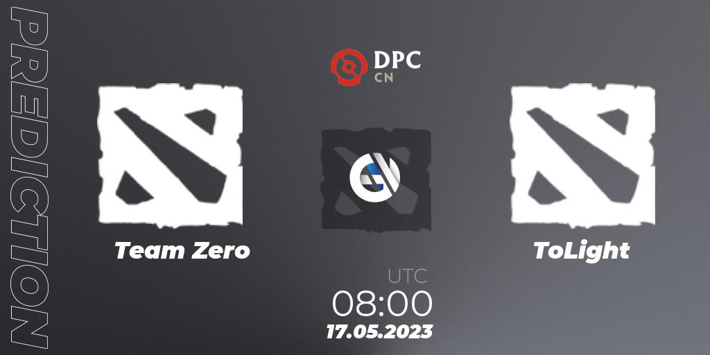 Pronóstico Team Zero - ToLight. 17.05.2023 at 08:00, Dota 2, DPC 2023 Tour 3: CN Closed Qualifier