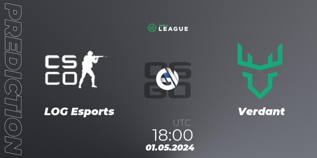 Pronóstico LOG Esports - Verdant. 01.05.2024 at 18:00, Counter-Strike (CS2), ESEA Season 49: Advanced Division - Europe