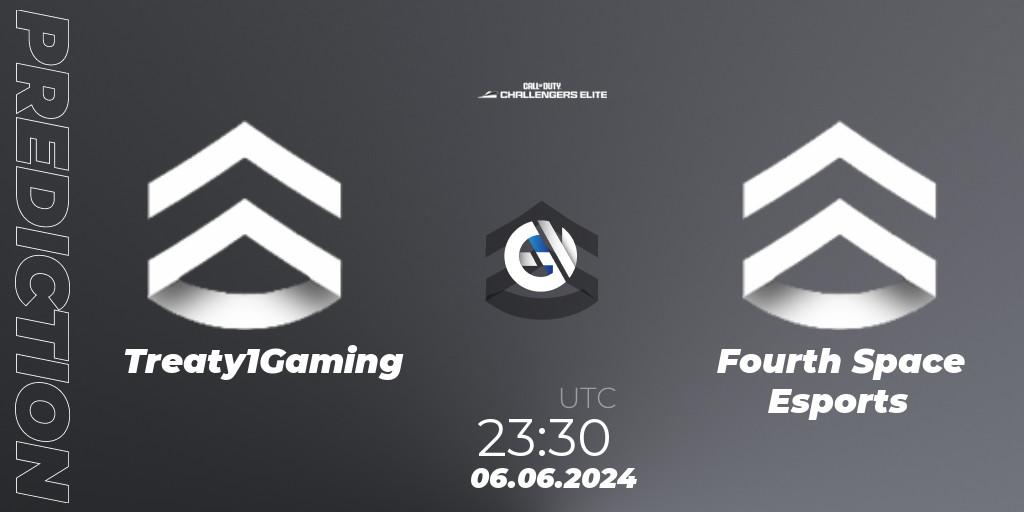 Pronóstico Treaty1Gaming - Fourth Space Esports. 06.06.2024 at 22:30, Call of Duty, Call of Duty Challengers 2024 - Elite 3: NA