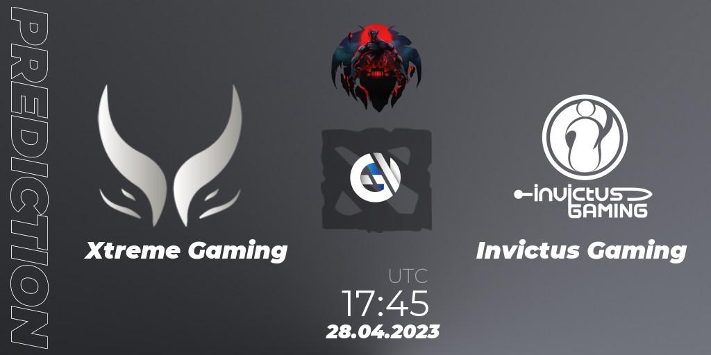 Pronóstico Xtreme Gaming - Invictus Gaming. 28.04.2023 at 17:55, Dota 2, The Berlin Major 2023 ESL - Group Stage