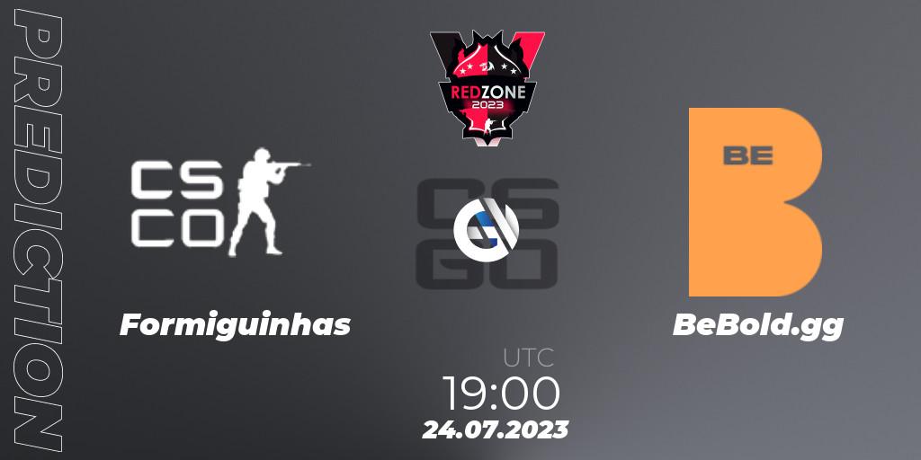 Pronóstico Formiguinhas - BeBold.gg. 24.07.2023 at 19:00, Counter-Strike (CS2), RedZone PRO League Season 5