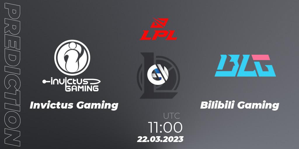 Pronóstico Invictus Gaming - Bilibili Gaming. 22.03.2023 at 11:35, LoL, LPL Spring 2023 - Group Stage