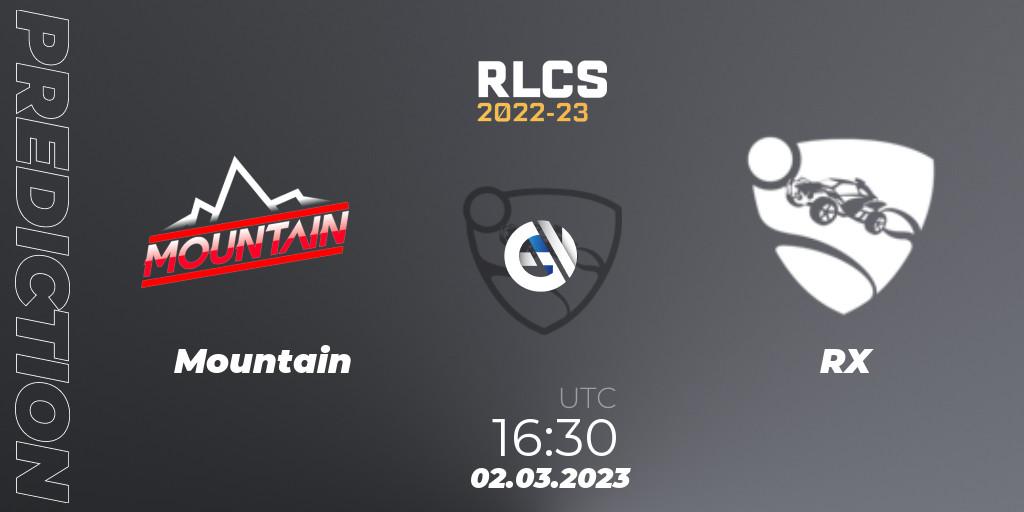Pronóstico Mountain - RX. 02.03.2023 at 16:30, Rocket League, RLCS 2022-23 - Winter: Middle East and North Africa Regional 3 - Winter Invitational