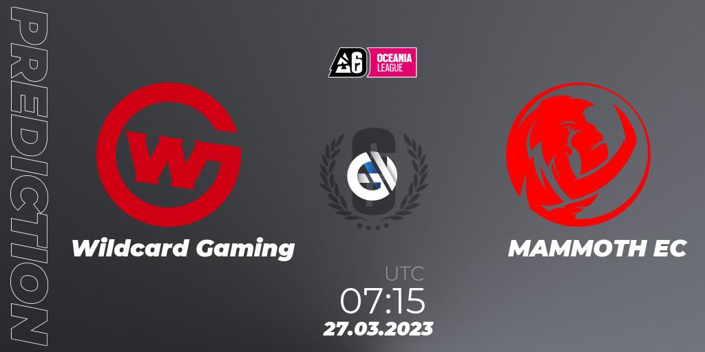 Pronóstico Wildcard Gaming - MAMMOTH EC. 27.03.23, Rainbow Six, Oceania League 2023 - Stage 1