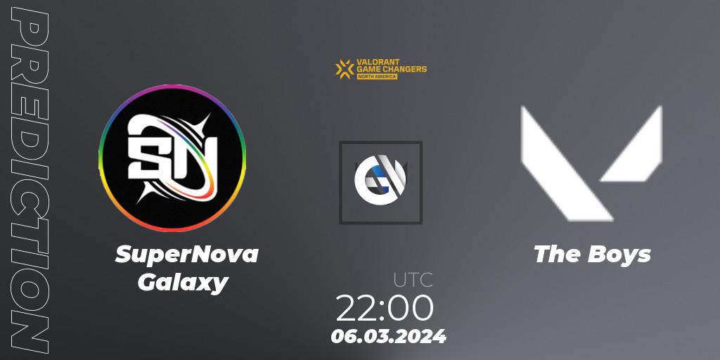 Pronóstico SuperNova Galaxy - The Boys. 06.03.2024 at 22:00, VALORANT, VCT 2024: Game Changers North America Series Series 1