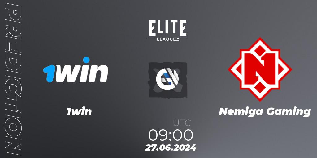 Pronóstico 1win - Nemiga Gaming. 27.06.2024 at 09:20, Dota 2, Elite League Season 2: Eastern Europe Closed Qualifier