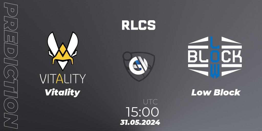 Pronóstico Vitality - Low Block. 31.05.2024 at 15:00, Rocket League, RLCS 2024 - Major 2: EU Open Qualifier 6