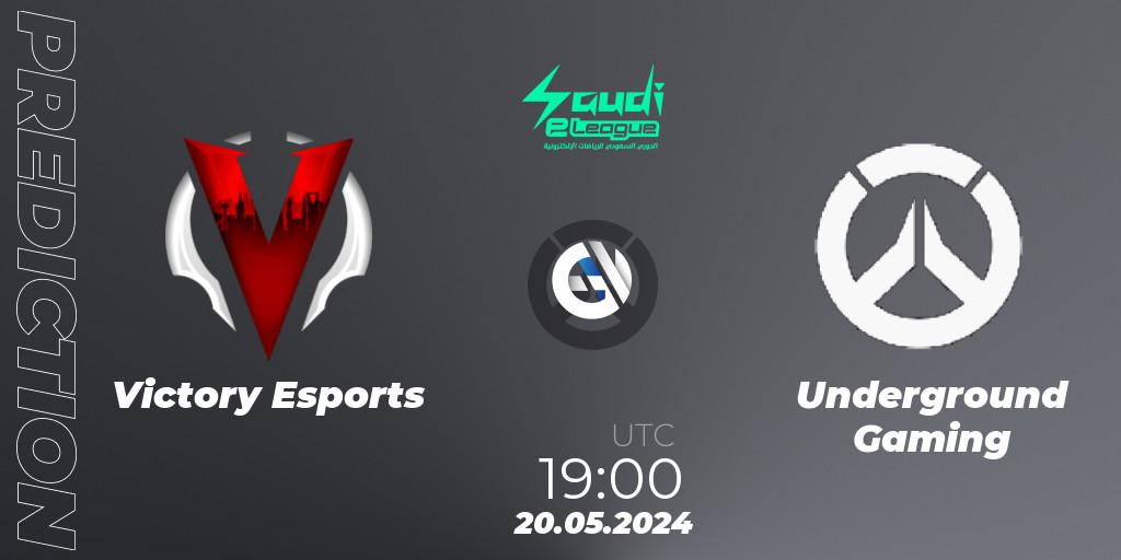 Pronóstico Victory Esports - Underground Gaming. 20.05.2024 at 19:00, Overwatch, Saudi eLeague 2024 - Major 2 Phase 1