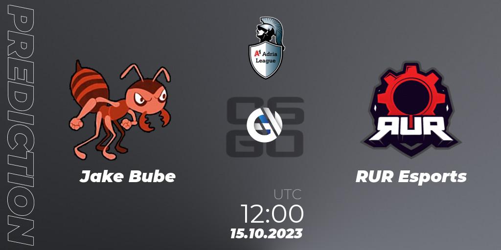 Pronóstico Jake Bube - RUR Esports. 15.10.23, CS2 (CS:GO), A1 Adria League Season 12