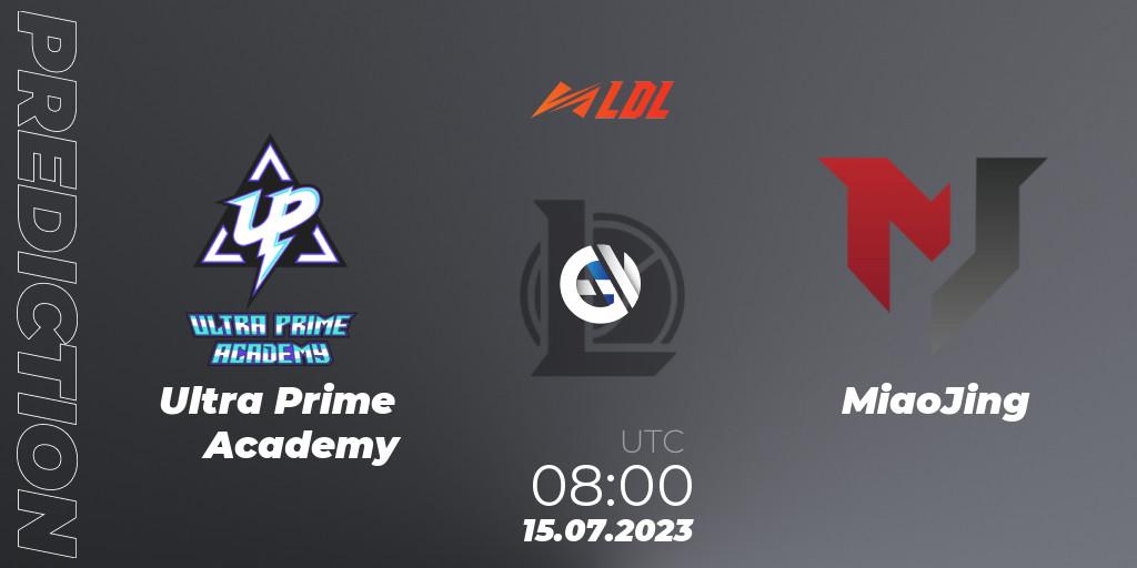 Pronóstico Ultra Prime Academy - MiaoJing. 15.07.2023 at 08:00, LoL, LDL 2023 - Regular Season - Stage 3