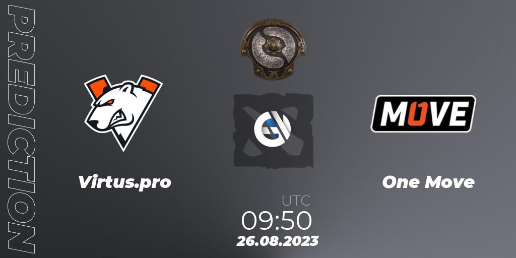 Pronóstico Virtus.pro - One Move. 26.08.2023 at 10:24, Dota 2, The International 2023 - Eastern Europe Qualifier