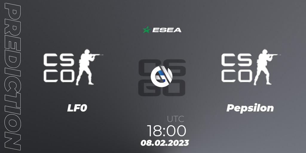 Pronóstico Cosmo Esports - Pepsilon. 08.02.2023 at 18:00, Counter-Strike (CS2), ESEA Season 44: Advanced Division - Europe