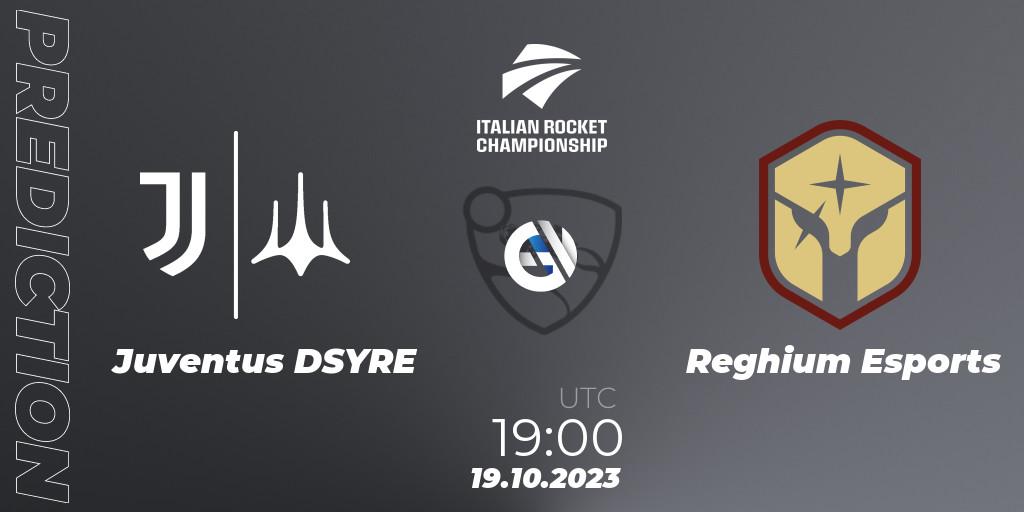 Pronóstico Juventus DSYRE - Reghium Esports. 19.10.2023 at 19:00, Rocket League, Italian Rocket Championship Season 11Serie A Relegation