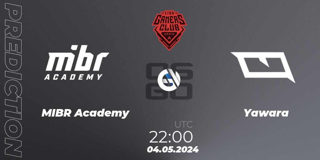 Pronóstico MIBR Academy - Yawara. 04.05.2024 at 22:00, Counter-Strike (CS2), Gamers Club Liga Série A: April 2024
