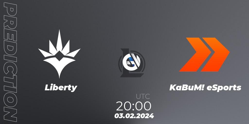 Pronóstico Liberty - KaBuM! eSports. 03.02.2024 at 20:00, LoL, CBLOL Split 1 2024 - Group Stage