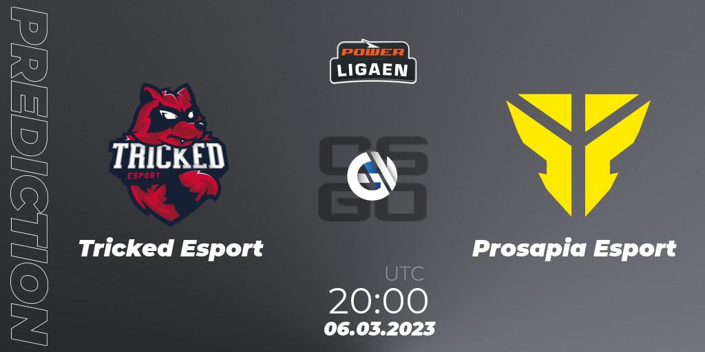 Pronóstico Tricked Esport - Prosapia Esport. 06.03.2023 at 20:00, Counter-Strike (CS2), Dust2.dk Ligaen Season 22