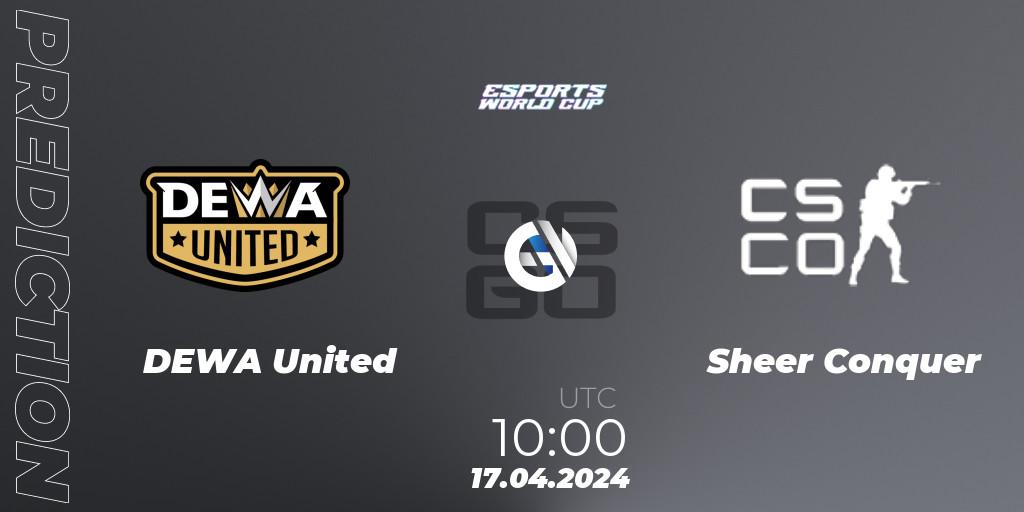 Pronóstico DEWA United - Sheer Conquer. 17.04.2024 at 10:10, Counter-Strike (CS2), Esports World Cup 2024: Asian Open Qualifier