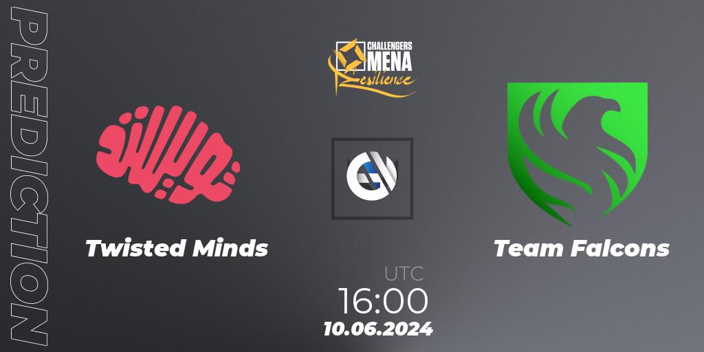 Pronóstico Twisted Minds - Team Falcons. 10.06.2024 at 16:00, VALORANT, VALORANT Challengers 2024 MENA: Resilience Split 2 - GCC and Iraq