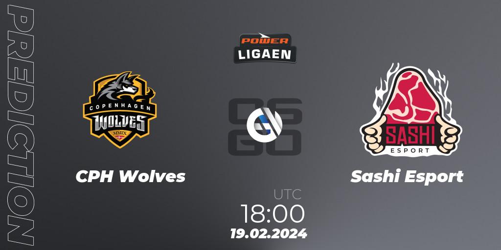 Pronóstico CPH Wolves - Sashi Esport. 19.02.2024 at 18:00, Counter-Strike (CS2), Dust2.dk Ligaen Season 25