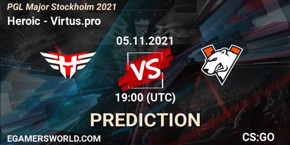 Virtus.pro - Heroic: Predicción de play-offs PGL Major Stockholm 2021 Champions Stage