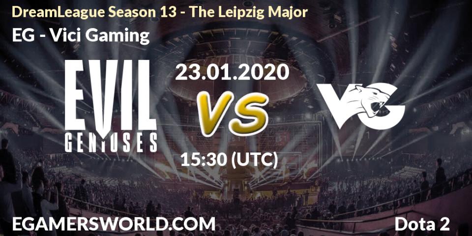 Pronóstico EG - Vici Gaming. 23.01.20, Dota 2, DreamLeague Season 13 - The Leipzig Major