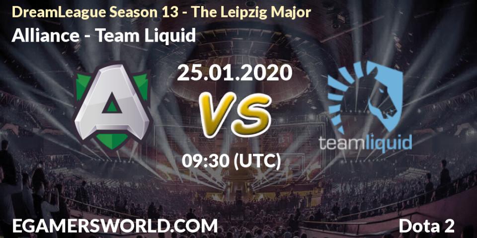 Pronóstico Alliance - Team Liquid. 25.01.20, Dota 2, DreamLeague Season 13 - The Leipzig Major