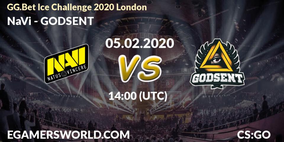 Pronóstico NaVi - GODSENT. 05.02.20, CS2 (CS:GO), GG.Bet Ice Challenge 2020 London