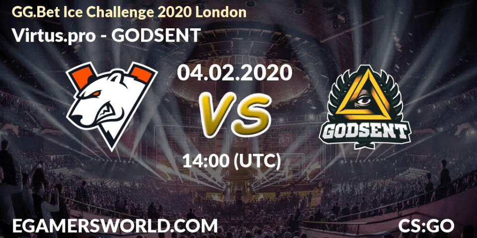 Pronóstico Virtus.pro - GODSENT. 04.02.20, CS2 (CS:GO), GG.Bet Ice Challenge 2020 London