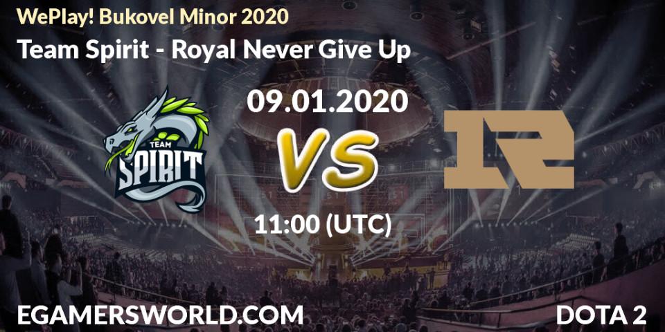 Pronóstico Team Spirit - Royal Never Give Up. 09.01.20, Dota 2, WePlay! Bukovel Minor 2020