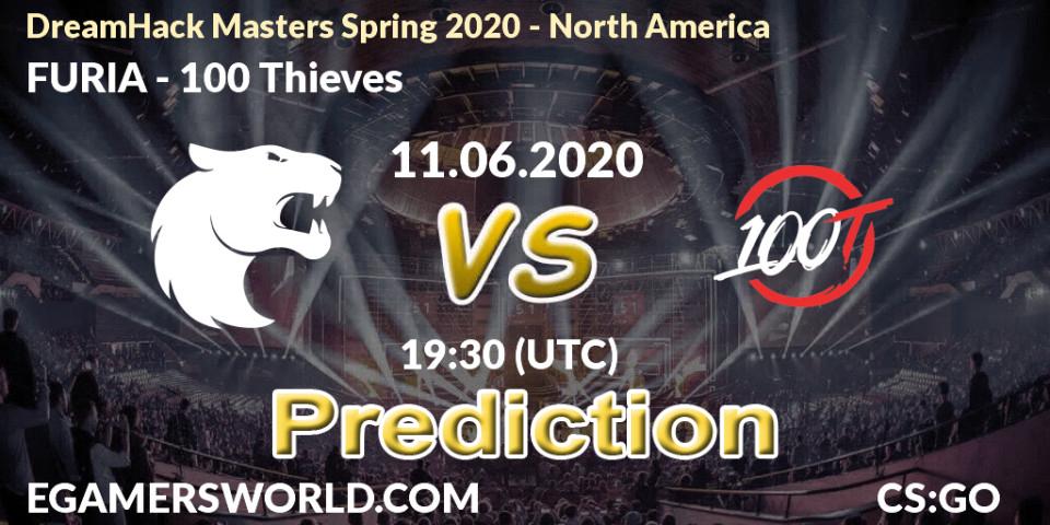 Pronóstico FURIA - 100 Thieves. 11.06.20, CS2 (CS:GO), DreamHack Masters Spring 2020 - North America