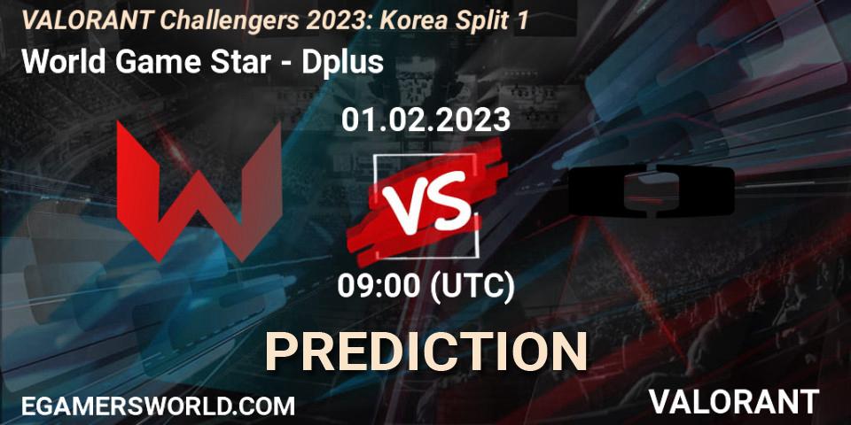 Pronóstico World Game Star - Dplus. 01.02.23, VALORANT, VALORANT Challengers 2023: Korea Split 1