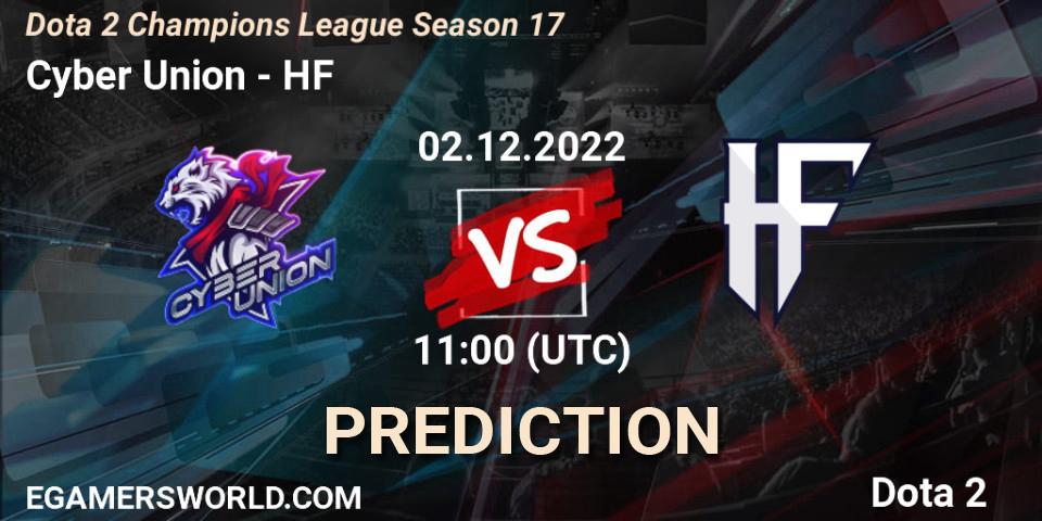 Pronóstico Cyber Union - HF. 02.12.22, Dota 2, Dota 2 Champions League Season 17