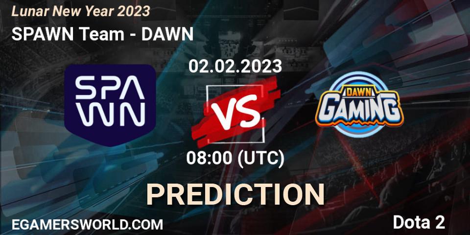 Pronóstico SPAWN Team - DAWN. 02.02.23, Dota 2, Lunar New Year 2023