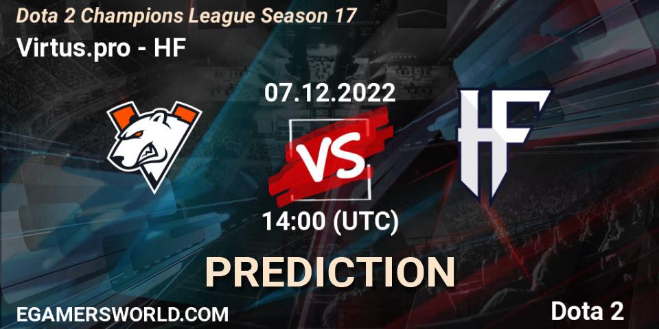 Pronóstico Virtus.pro - HF. 07.12.22, Dota 2, Dota 2 Champions League Season 17