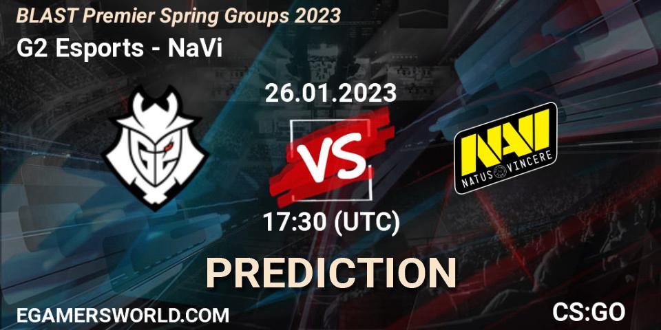 Pronóstico G2 Esports - NaVi. 26.01.23, CS2 (CS:GO), BLAST Premier Spring Groups 2023