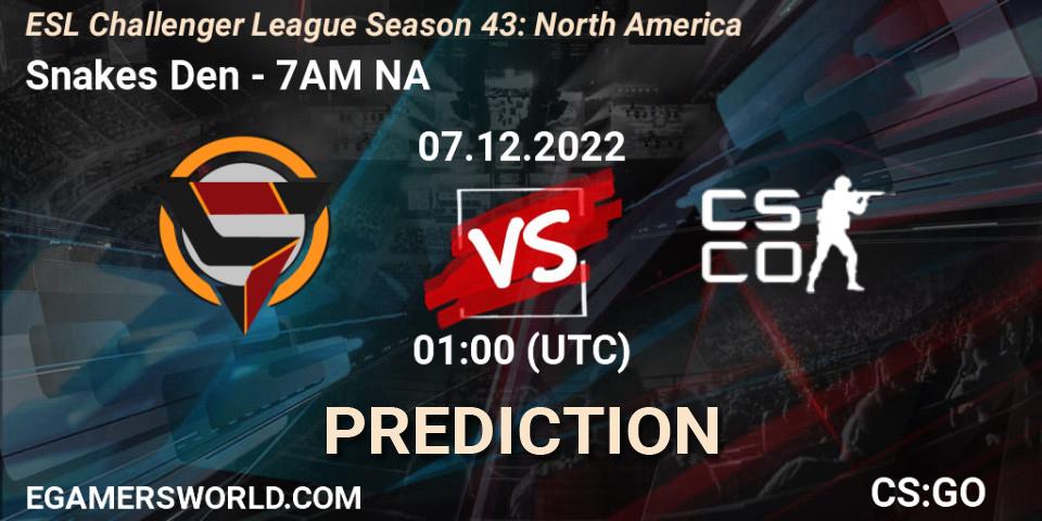 Pronóstico Snakes Den - 7AM NA. 07.12.22, CS2 (CS:GO), ESL Challenger League Season 43: North America