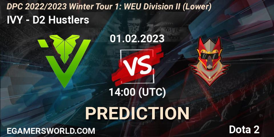 Pronóstico IVY - D2 Hustlers. 01.02.23, Dota 2, DPC 2022/2023 Winter Tour 1: WEU Division II (Lower)