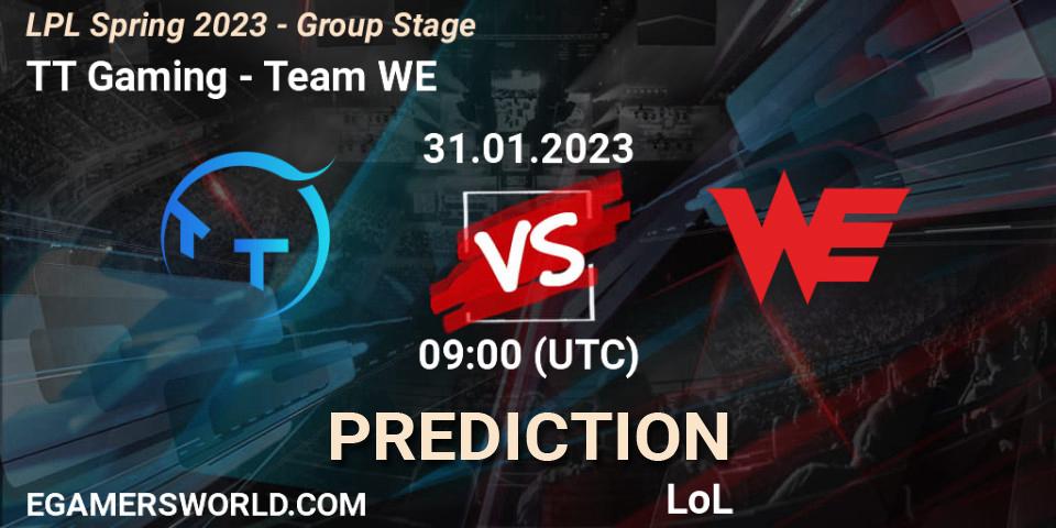 Pronóstico TT Gaming - Team WE. 31.01.23, LoL, LPL Spring 2023 - Group Stage