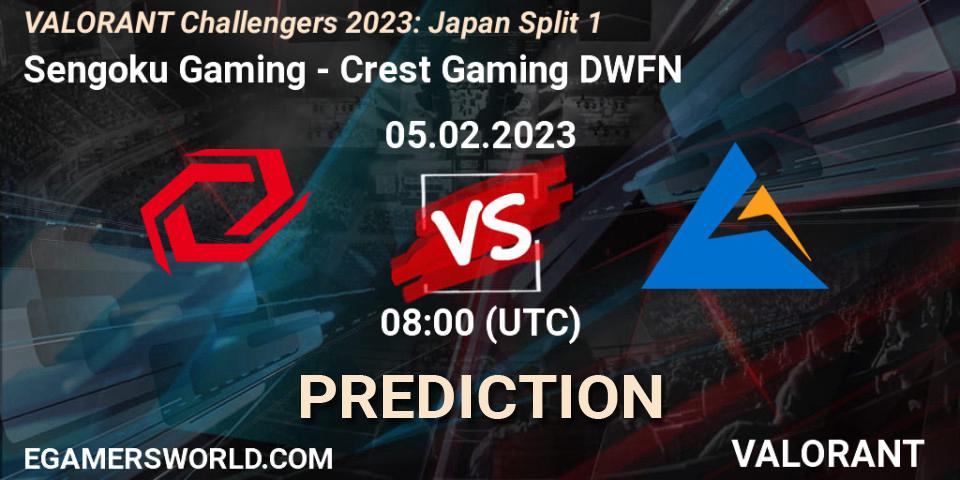 Pronóstico Sengoku Gaming - Crest Gaming DWFN. 05.02.23, VALORANT, VALORANT Challengers 2023: Japan Split 1